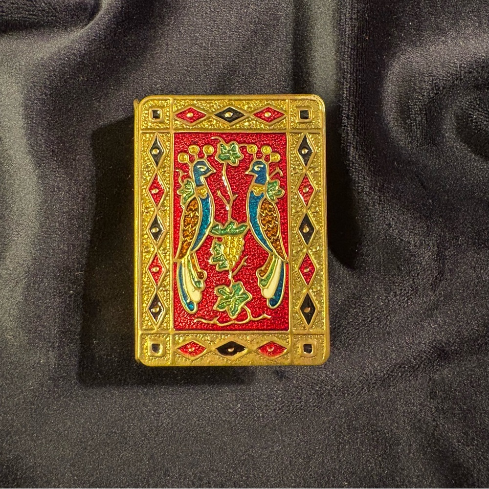 Vintage Cloisonné Matchbox Cover